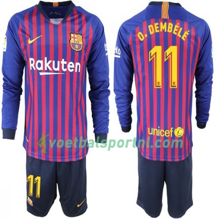 FC Barcelona O. Dembele 11 Kind Thuis Tenue 2018-19 L/S FC Barcelona O. Dembele 11 Kind Thuis Tenue 2018-19 L/S